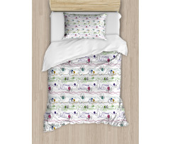 Cats with Yarn Balls Duvet Cover Set
