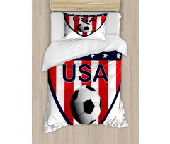 Stars and Vertical Stripes Duvet Cover Set