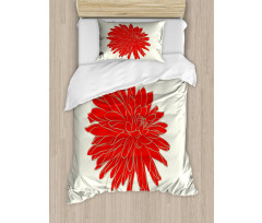 Retro Single Flower Duvet Cover Set