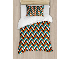 Retro Herringbone Duvet Cover Set