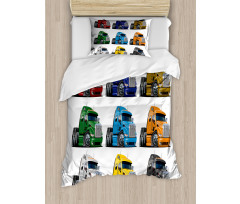 Colorful Transportation Duvet Cover Set