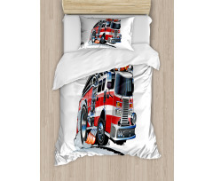 Fire Department Lorry Duvet Cover Set