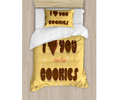 Chocolate Cookie Duvet Cover Set