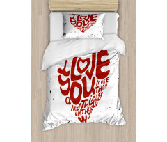 Grungy Heart Form Duvet Cover Set