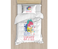 Ice Cream Doodle Duvet Cover Set