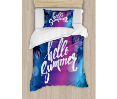 Vivid Night Palms Duvet Cover Set