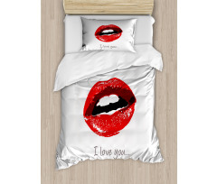 Seductic Female Lips Duvet Cover Set