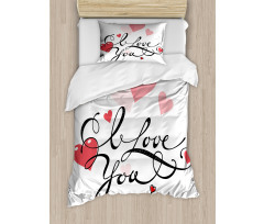 Swirls and Hearts Duvet Cover Set