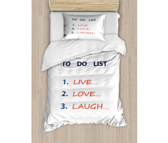 Do List Duvet Cover Set