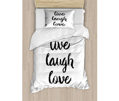 Retro Words Duvet Cover Set