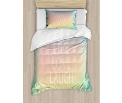 Bokeh Slogan Duvet Cover Set