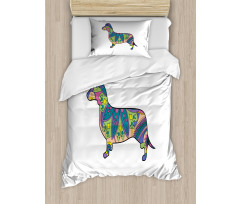 Small Flower Puppy Duvet Cover Set