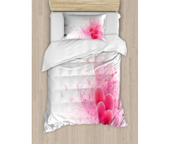 Floral Arrangement Romance Duvet Cover Set