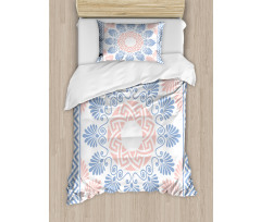 Pastel Floral Grecian Duvet Cover Set