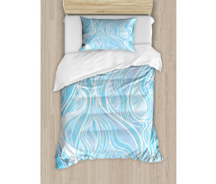 Ornate Wavy Stripes Duvet Cover Set