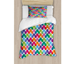 Lively and Geometrical Duvet Cover Set