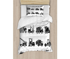 Heavy Machinery Mining Duvet Cover Set