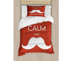 Ho Ho Ho Mustache Duvet Cover Set