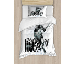 Grunge Player Sketch Duvet Cover Set