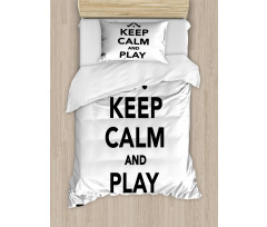 Play Fieldhockey Phrase Duvet Cover Set