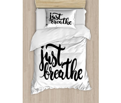 Hand Drawn Font Duvet Cover Set