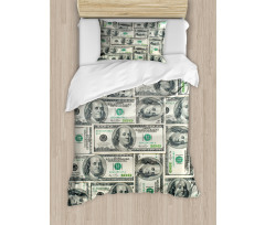 Bills with Ben Franklin Duvet Cover Set