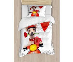 Romantic Chihuahua Duvet Cover Set