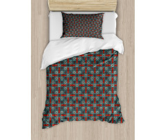 Retro Mosaic Duvet Cover Set