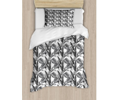 Tropical Tree Leaves Duvet Cover Set