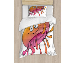 Funny Jellyfish Duvet Cover Set