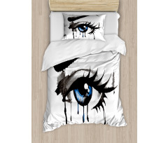 Dramatic Look of a Woman Duvet Cover Set