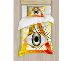 Powerful Sight Triangle Duvet Cover Set