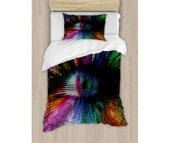 Abstract Vibrant Optical Duvet Cover Set