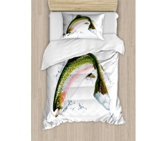 Salmon Photorealistic Art Duvet Cover Set