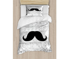 Mustache Motif Retro Duvet Cover Set