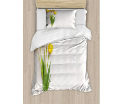 Tulips on Rustic Board Duvet Cover Set