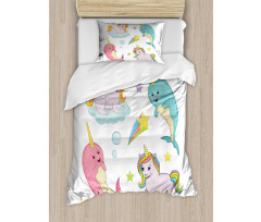 Colorful Rainbow Animal Duvet Cover Set