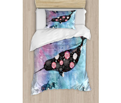 Floral Whale and Fish Duvet Cover Set