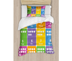 Colorful Numbers Duvet Cover Set