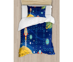 Racing in Cosmos Duvet Cover Set