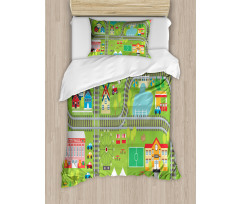 Train Tracks Duvet Cover Set