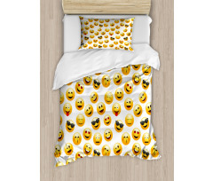 Smiley Faces Feelings Duvet Cover Set