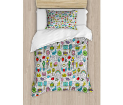 Pop Art Cartoon Duvet Cover Set