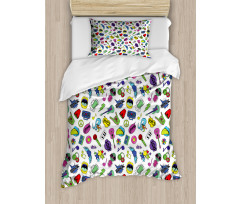 Colorful Music Themed Duvet Cover Set