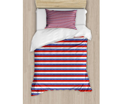 American Flag Motif Duvet Cover Set