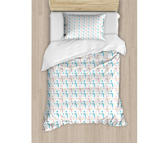 Colorful Unicorns Stars Duvet Cover Set