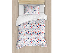 Hand Drawn Sailor Theme Duvet Cover Set