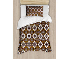 Batik Floral Pattern Duvet Cover Set