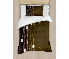 Dotted Lines Vintage Duvet Cover Set