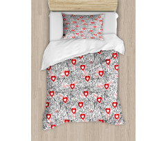 Romantic Hearty Duvet Cover Set